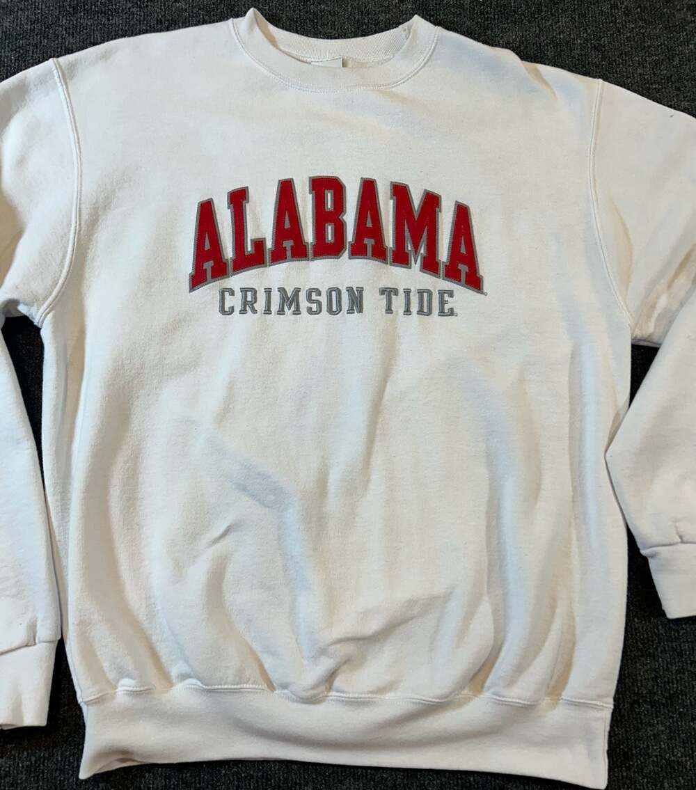Champion Men's White Alabama Crimson Tide Team Fleece Pullover Sweatshirt